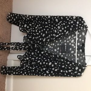 Black and white polkadot shirt